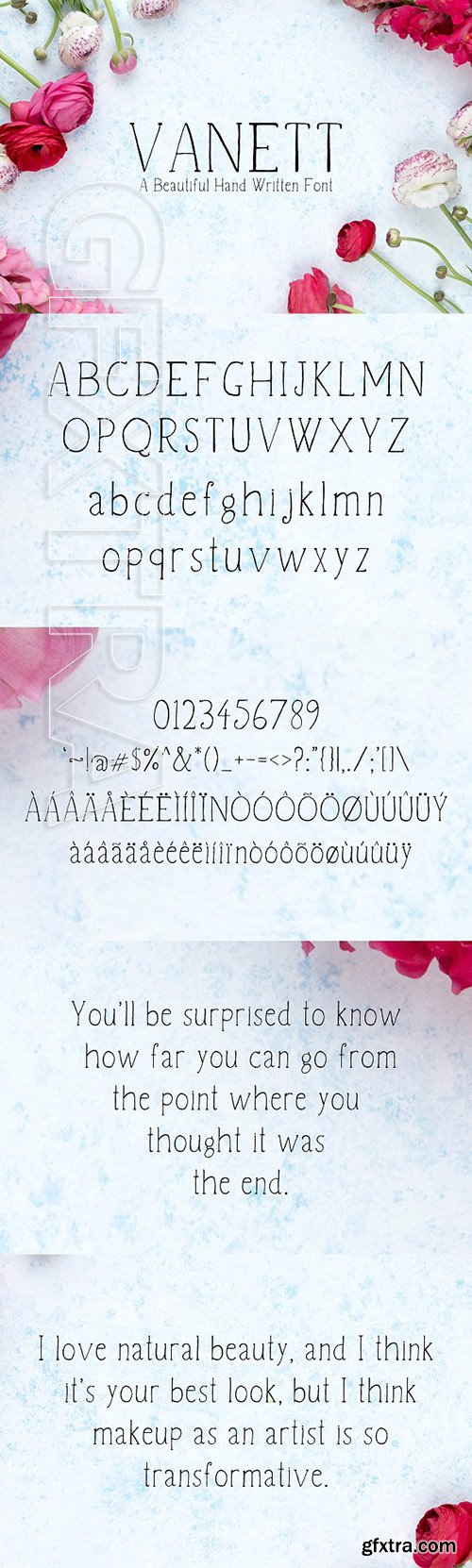 CreativeMarket - Vanett A Beautiful Handwritten Font 2044159