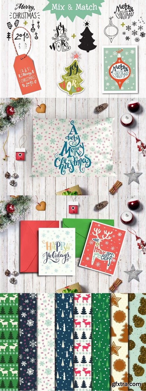 CM - Christmas Helper Lettering & Clipart 1777988