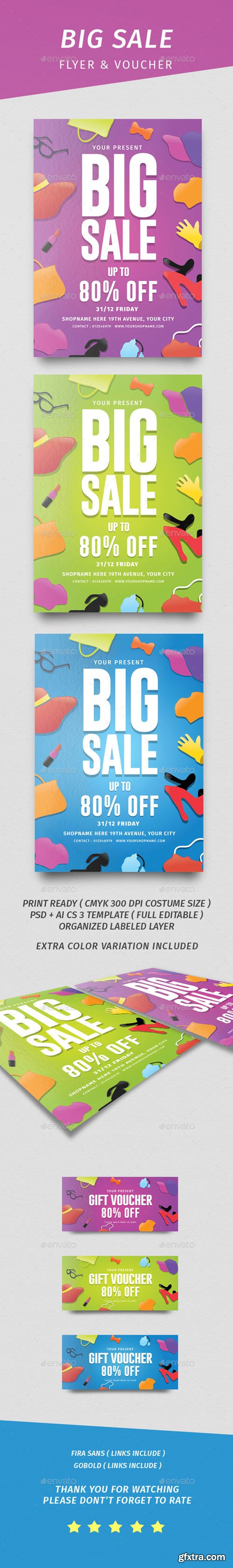 GR - Big Sale Flyer & Voucher 14330895 GR - Big Sale Flyer & Voucher 14330895