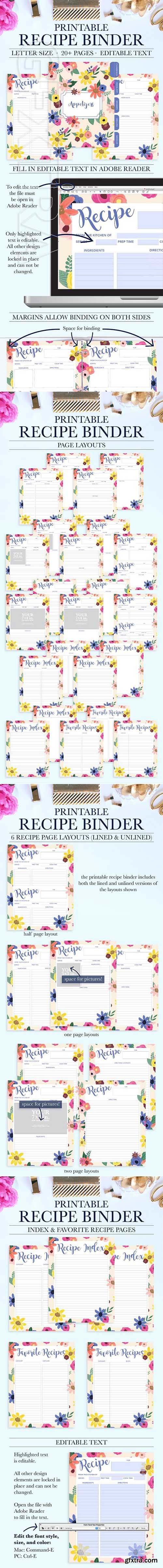 CreativeMarket - Recipe Binder Printable Kit 2050840