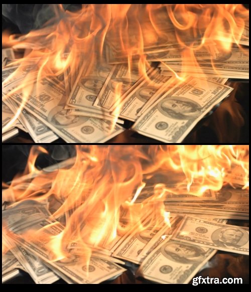 Slow Motion Money on Fire