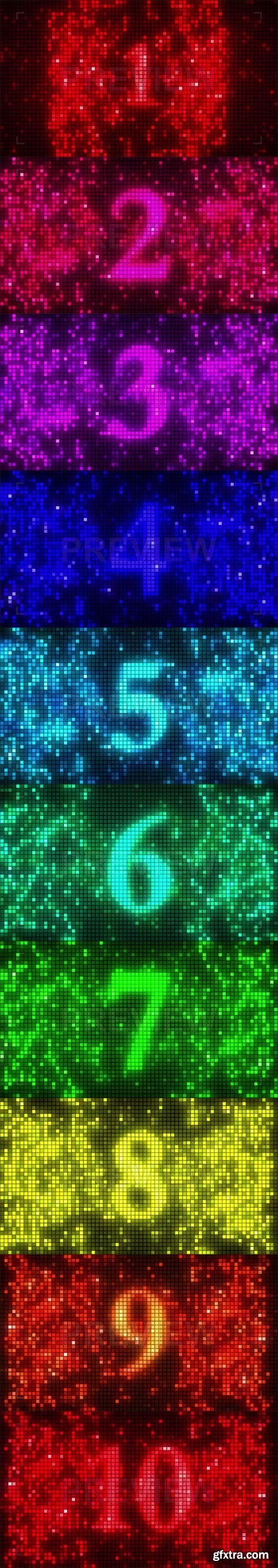 MA - Pixel style counter down from 10 to 1