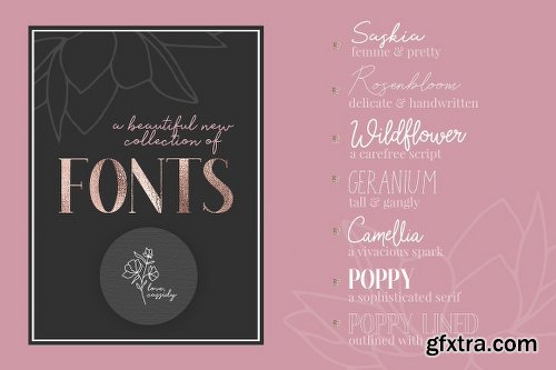 CreativeMarket Floral Bundle Fonts & Illustrations 1985821 CreativeMarket Floral Bundle Fonts & Illustrations 1985821