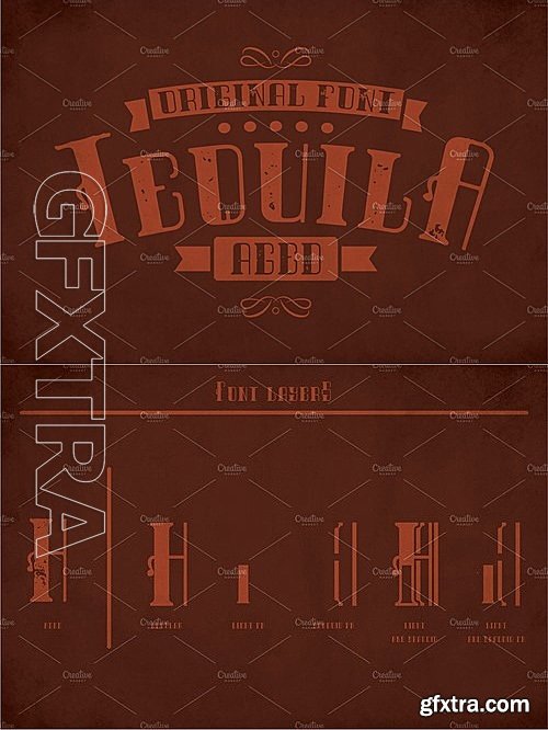 CM - Tequila Vintage Label Typeface 1873689