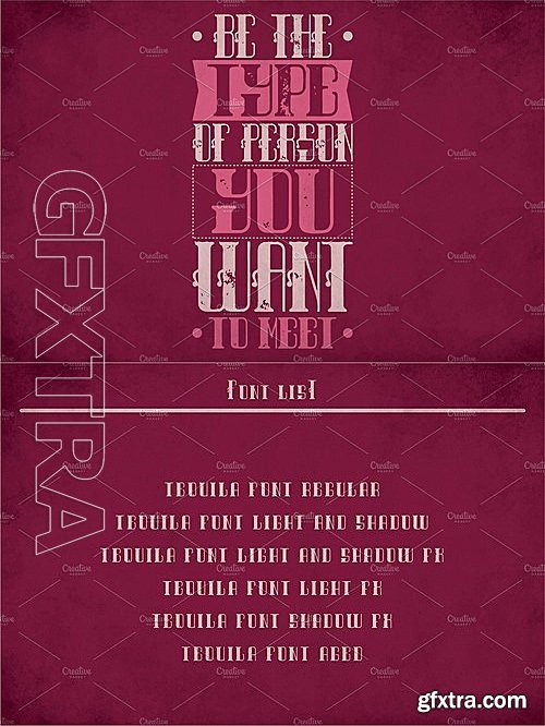 CM - Tequila Vintage Label Typeface 1873689