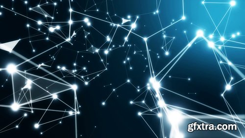 Modern technological rotary background with connections and nodes