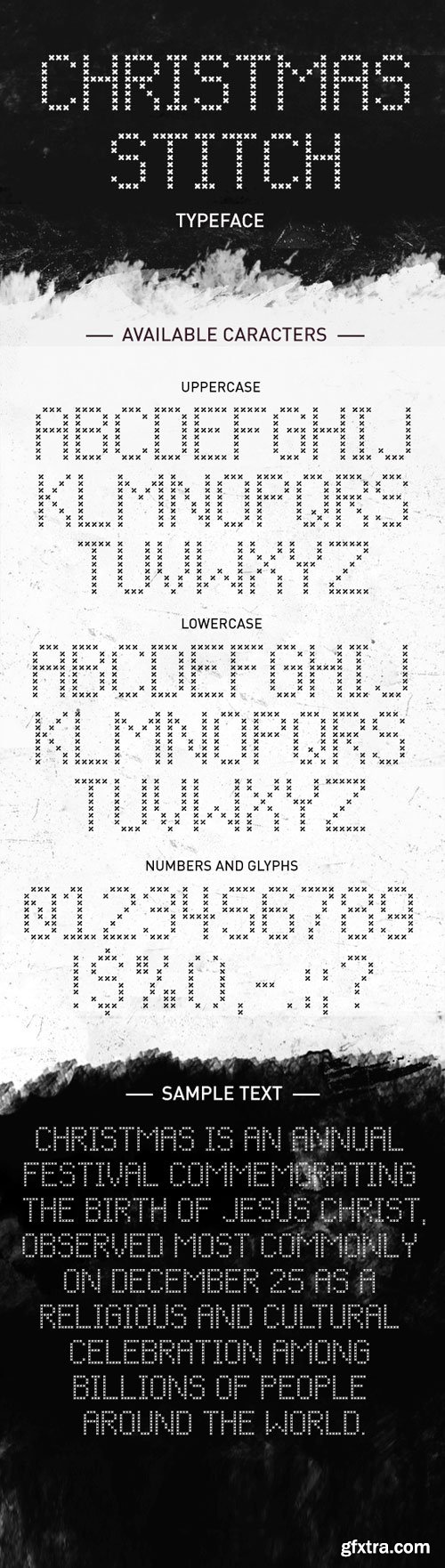 CF Christmas Stitch Font