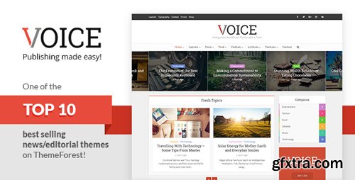 ThemeForest - Voice v2.6 - Clean News/Magazine WordPress Theme - 9646105