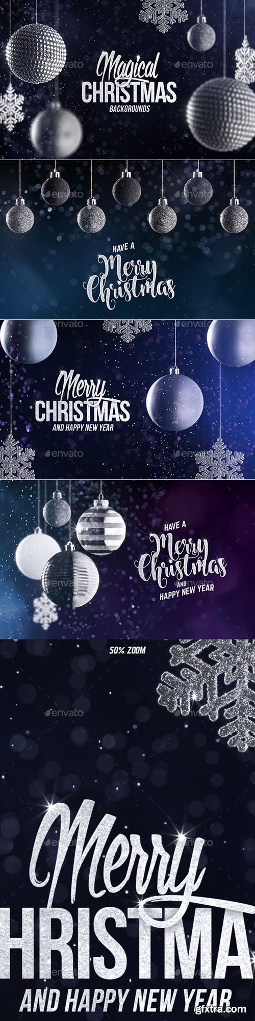GR - 4 Christmas Backgrounds with Editable Text 21003151