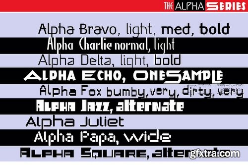 CreativeMarket Alpha Series Font Collection 2075897