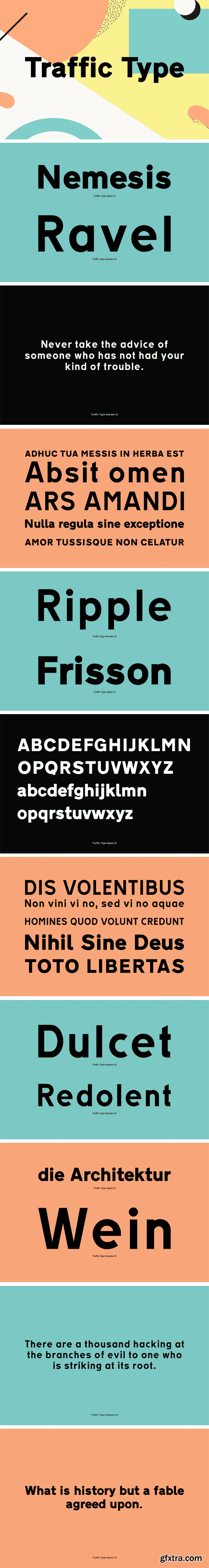Traffic Type Font Family
