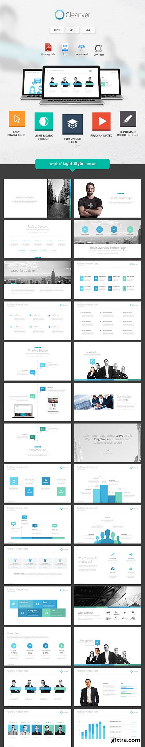 Graphicriver - Cleanver - Clean Keynote Presentation 13036578