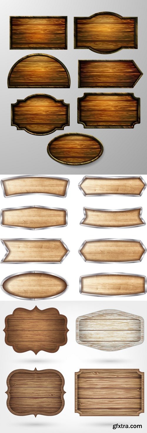 Vectors - Different Wooden Boards Set