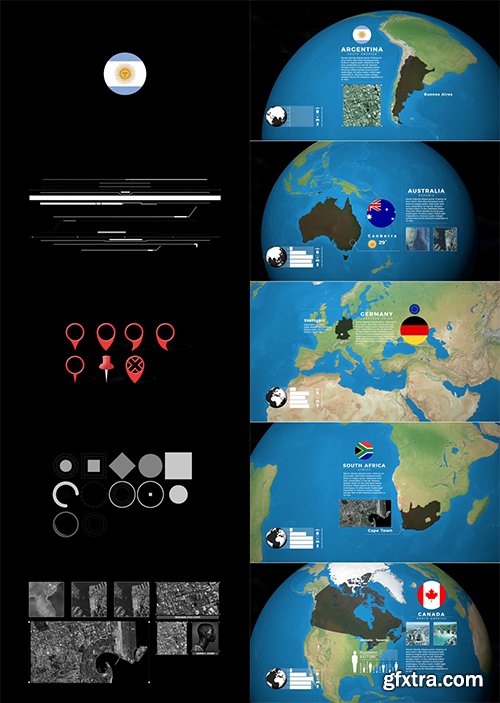 Videohive World Map Globes 20709289