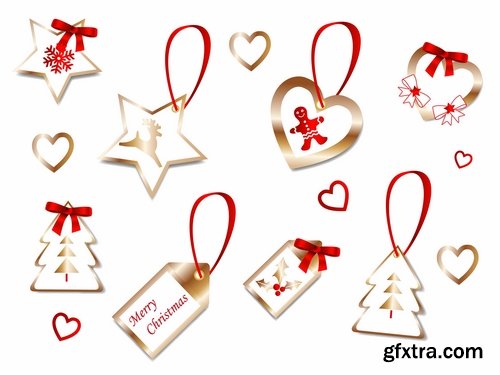 New Year label Christmas sticker discount sale EPS 25