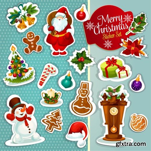 New Year label Christmas sticker discount sale EPS 25