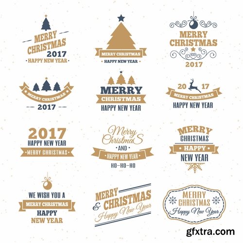 New Year label Christmas sticker discount sale EPS 25
