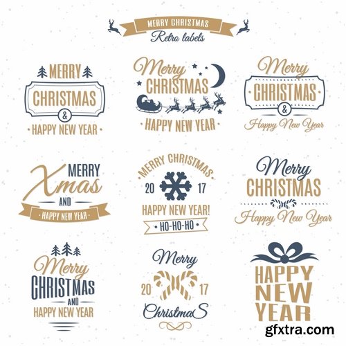 New Year label Christmas sticker discount sale EPS 25