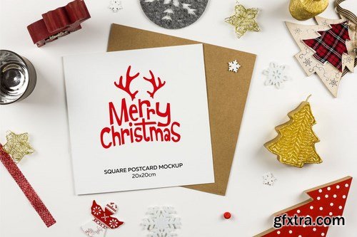 Square Postcard for Christmas