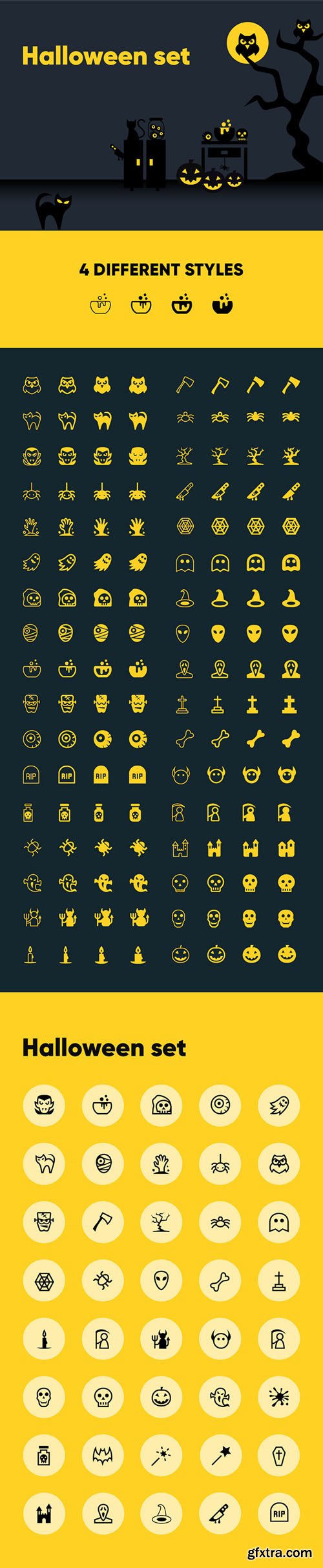 SVG, PNG Vector Icons - Spooky Halloween 2017
