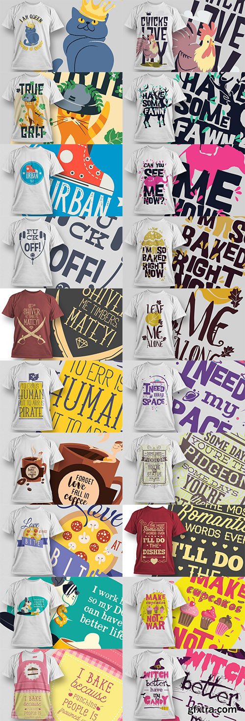 Fashionable Print Ready T-Shirt Designs