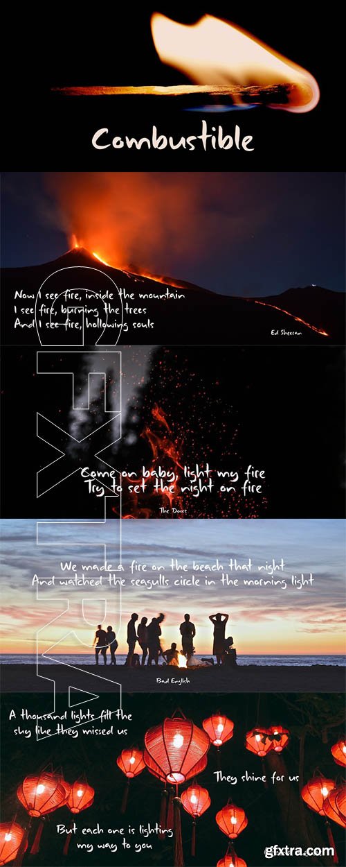 Combustible font family