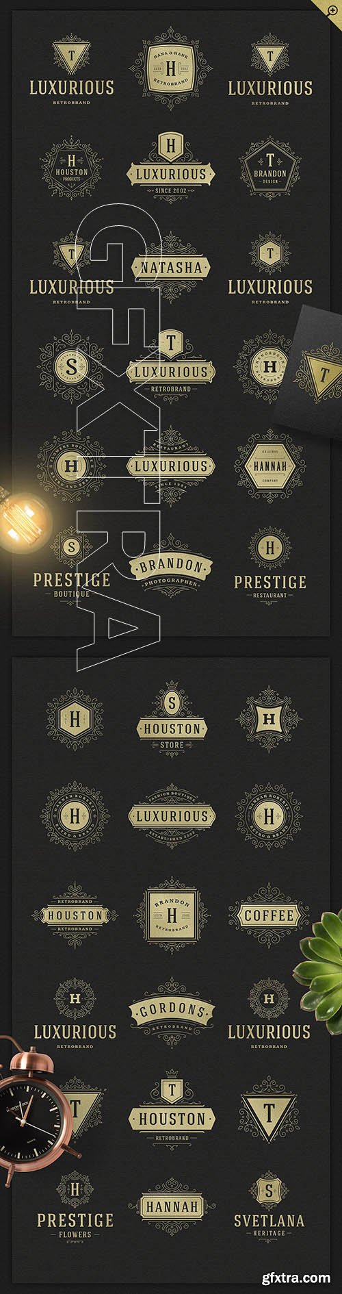 CreativeMarket - 1000 Logos and Badges Bundle 2095779