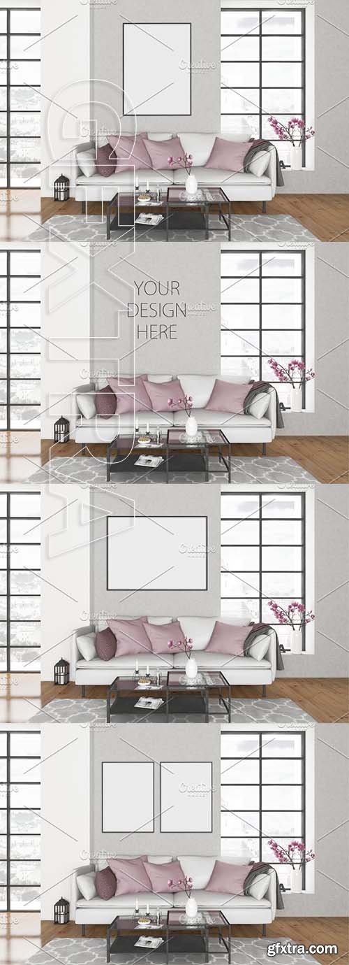 CreativeMarket - Interior mockup wall art background 2097884
