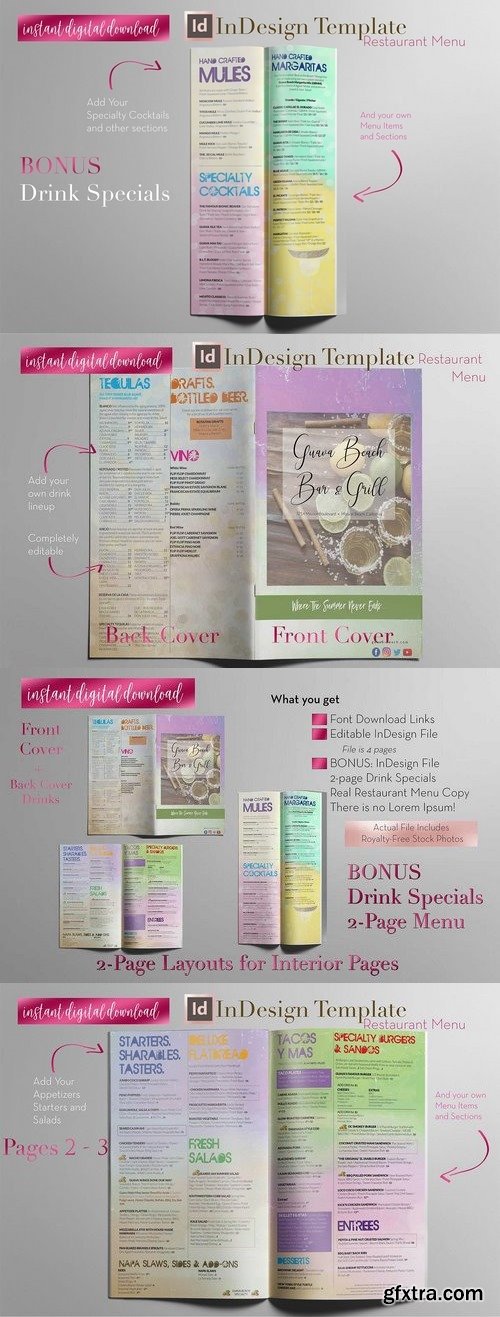 CM - Restaurant Menu | InDesign Template 1442353