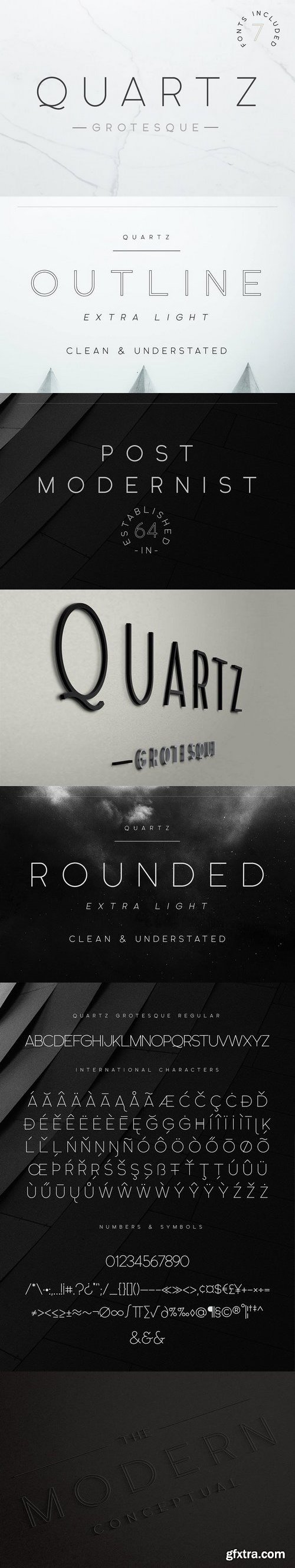 CM - Quartz Grotesque - 7 Font Styles 1443190