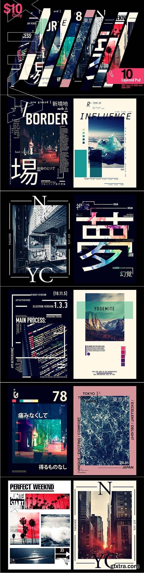 CreativeMarket - 10 High Quality Layered Psd (A02) 2082887