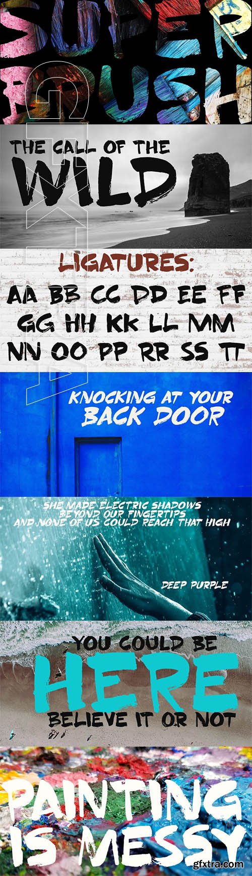 Superbrush font family