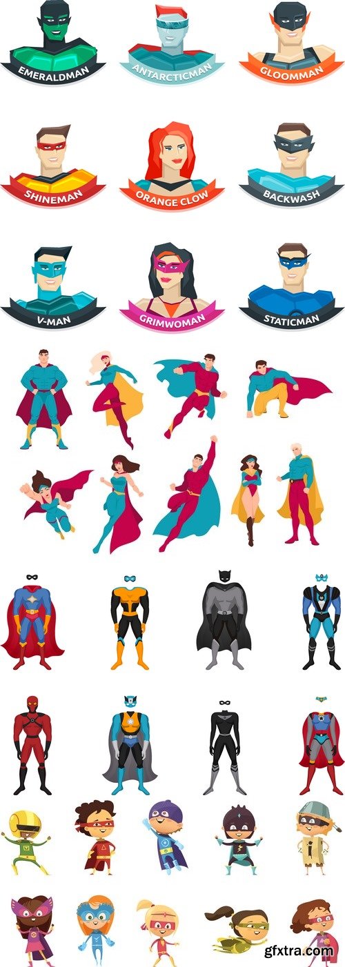 Vectors - Different Superheroes 15