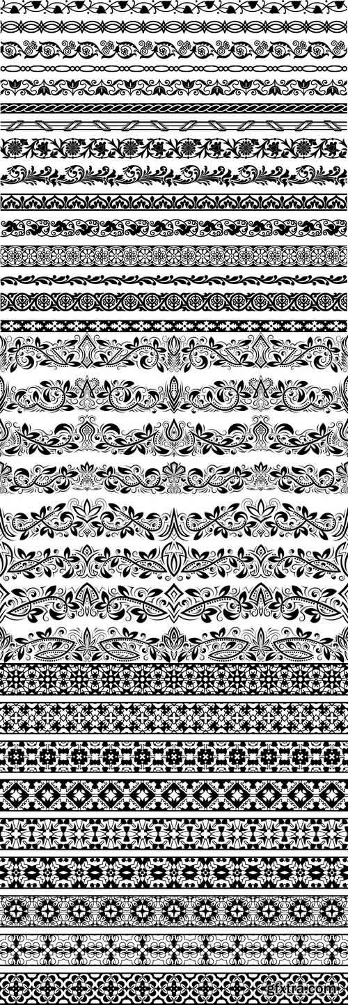 Vectors - Seamless Floral Borders 49