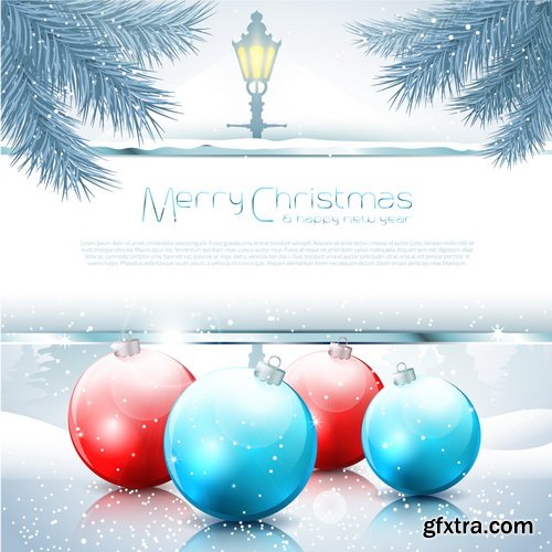 Balls Golden, Christmas Backgrounds 25xEPS