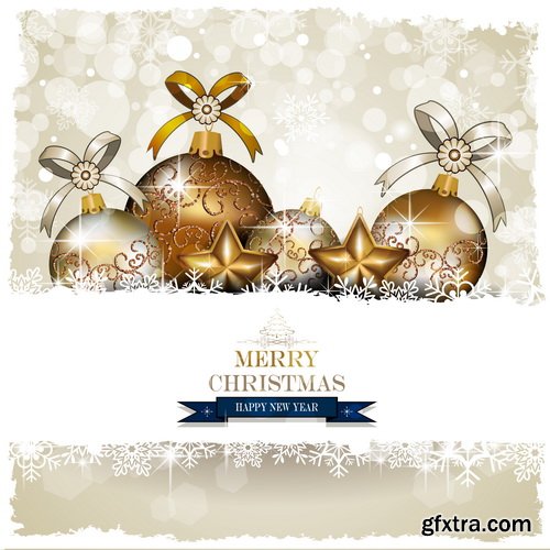 Balls Golden, Christmas Backgrounds 25xEPS