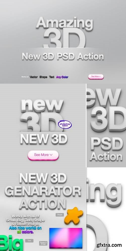 3D Generator PSD Action