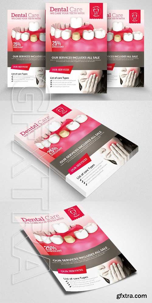 CreativeMarket - Dental Care Flyer Templates 2111597