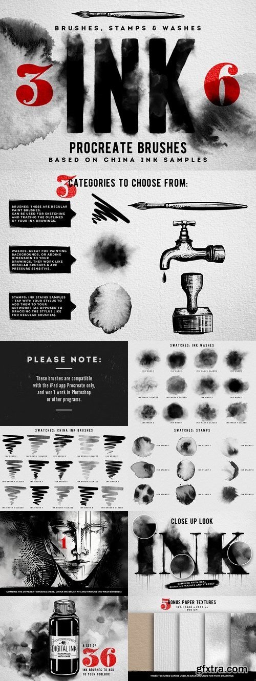 CM - Procreate Ink brushes , set of 36 1825068 CM - Procreate Ink brushes , set of 36 1825068