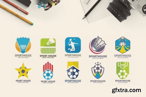 CreativeMarket 40 Premium Sport Logo Icon Set 2025699