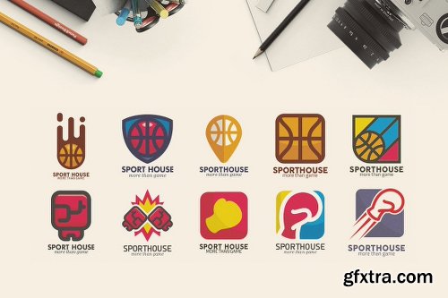 CreativeMarket 40 Premium Sport Logo Icon Set 2025699