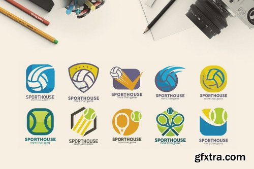 CreativeMarket 40 Premium Sport Logo Icon Set 2025699