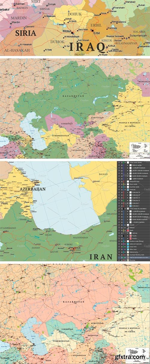 CM - Map of Asia - Central Asia 2052896