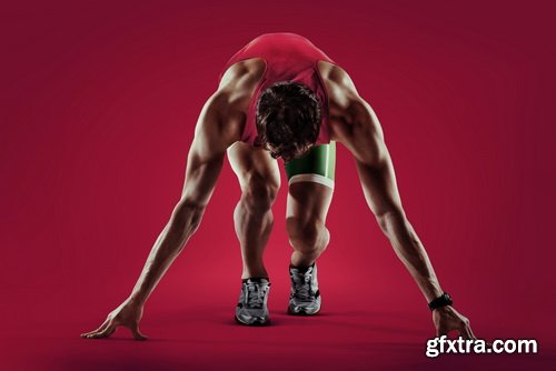 Runner Athlete Running at Seaside 23xJPG