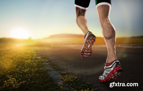 Runner Athlete Running at Seaside 23xJPG