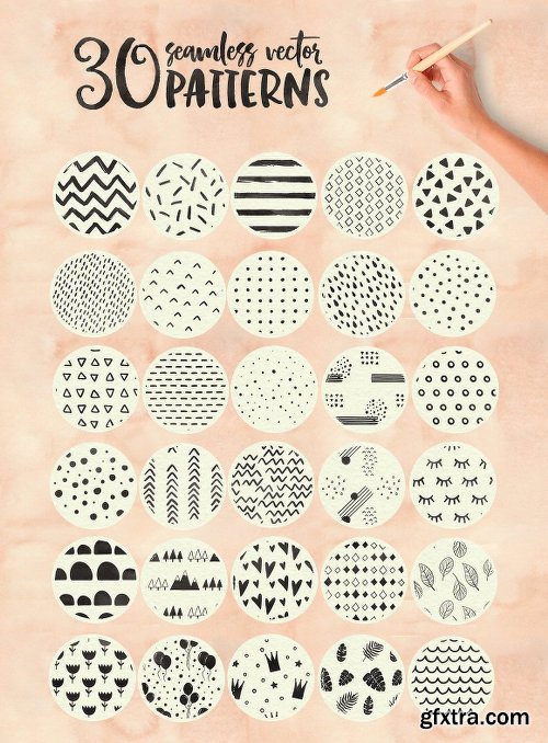 CreativeMarket (AI) Watercolor and Metallic Box 2088153