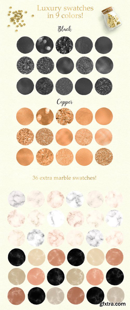 CreativeMarket (AI) Watercolor and Metallic Box 2088153