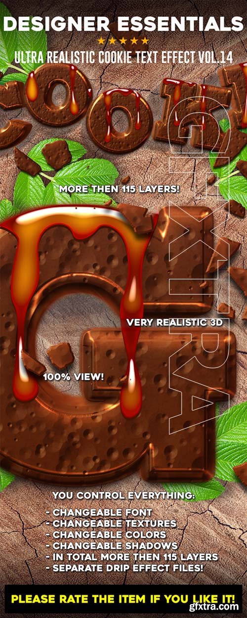 GraphicRiver - Designer Essentials Ultra Realistic Cookie Text Effect Vol.14