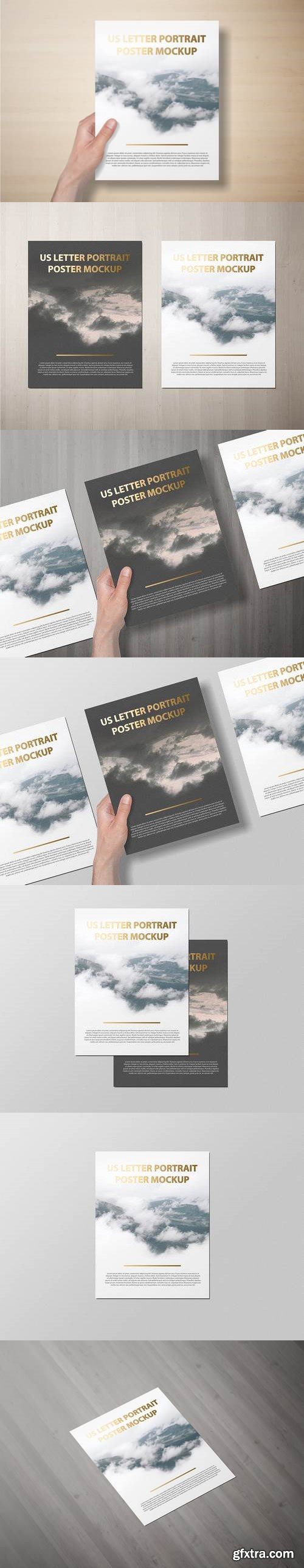 US Letter Portait Flyer / Letterhead Mockup