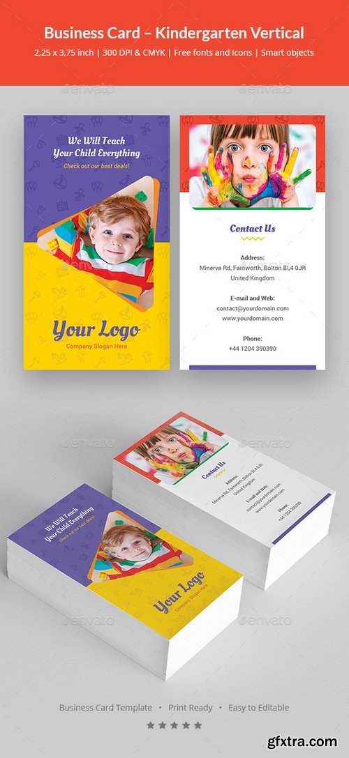Graphicriver - Business Card &ndash; Kindergarten Vertical 21076278